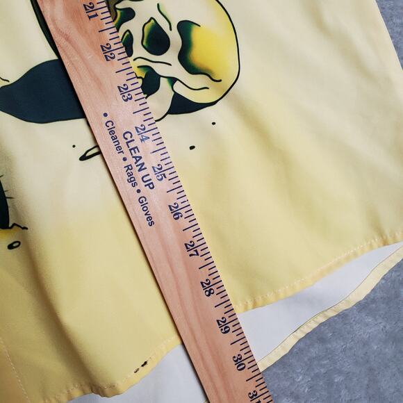 Hardaddy Camp Hawaiian L Shirt Yellow Desert Scene Sexy Buttocks Cactus Skull - Picture 9 of 9